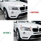 Pair of Black Headlight Eye Lids Covers for BMW X3 F25 (2011–2013)