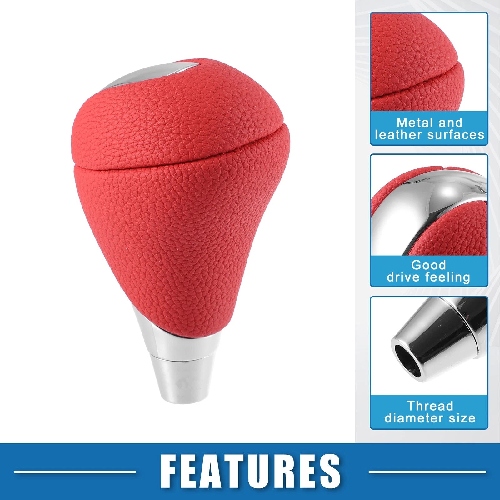Gear Shift Knob for Lexus Toyota (Red Silver Tone)