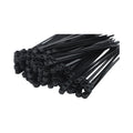 Black Screw Mount Cable Ties 8 Inch (Set of 4) UV Resistant 75 lbs Tensile Load