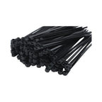 Black Screw Mount Cable Ties 8 Inch (Set of 4) UV Resistant 75 lbs Tensile Load