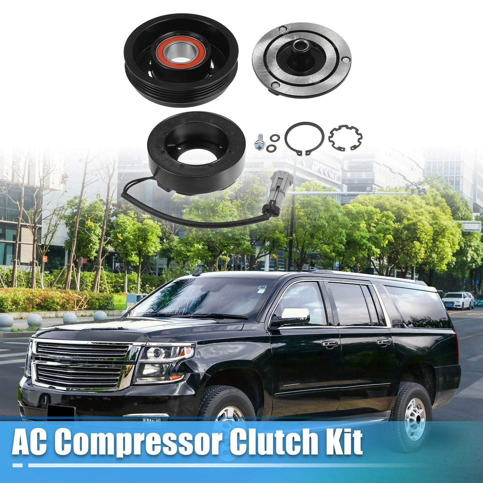 Set of 1 AC Compressor Clutch for Chevrolet Suburban 1500 (2000–2014)