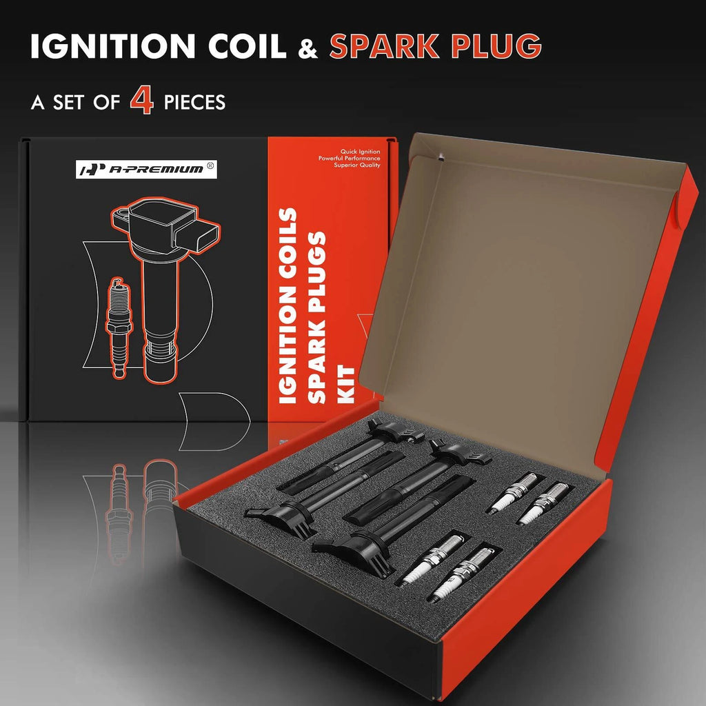 Ignition Coil & Iridium Spark Plug for Toyota Camry 2010-2017 RAV4