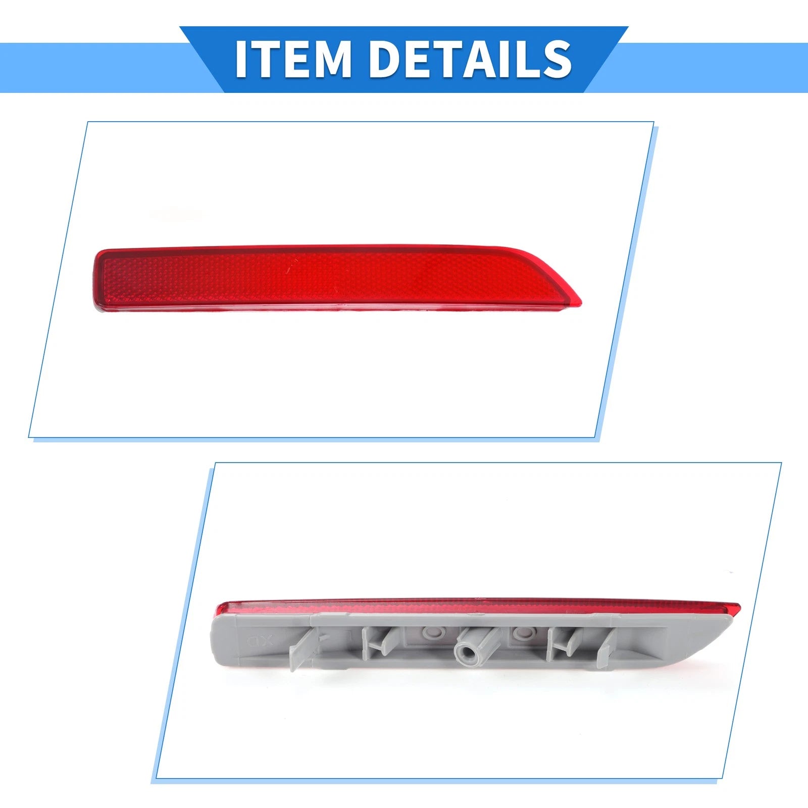 Rear Left Bumper Reflector No. 265658990B for Nissan Murano (2016–2023) Red