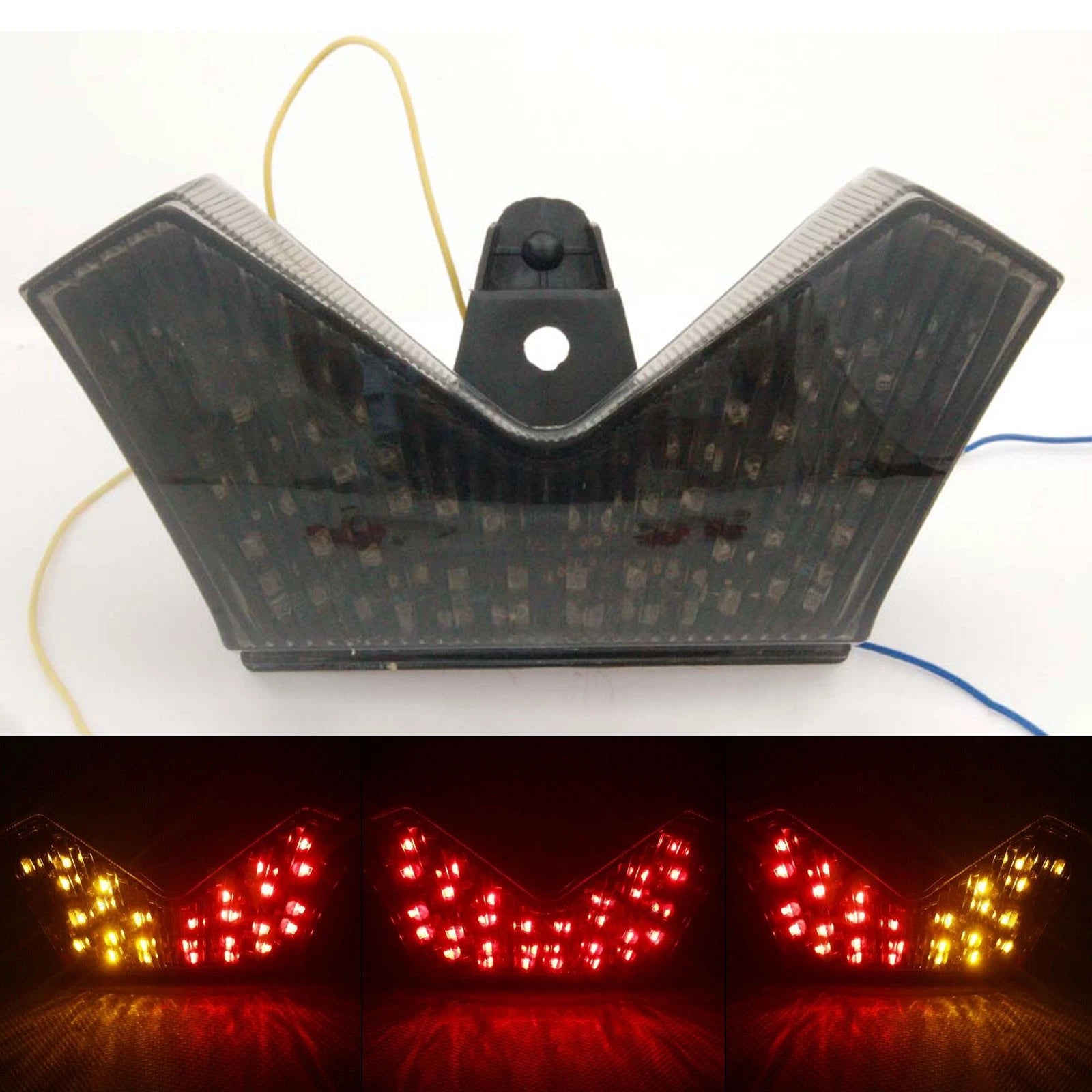 Integrated LED TailLight Turn Signals for Kawasaki ZX14R ZZR1400 (2006–2022) Smoke