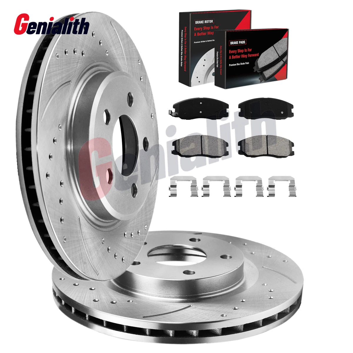 Front Drilled Rotors + Ceramic Brake Pads for Chevrolet Captiva Sport (2012–2015)