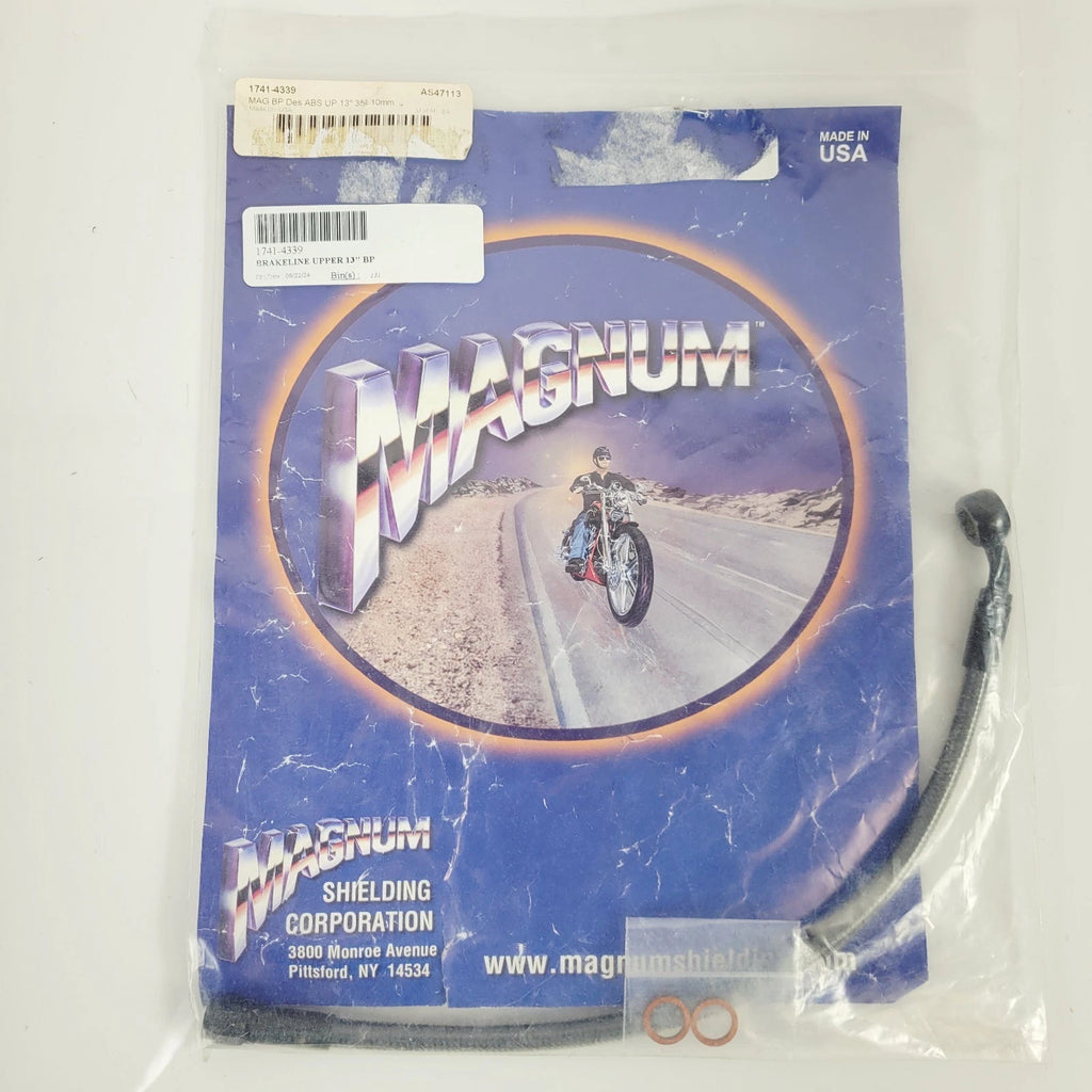 Magnum Black Pearl Upper Brake Line 13" ABS for Harley Touring (2008–2013) AS47113