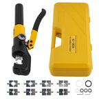 Set of 10 Cable Crimping Tools with 9 Dies for Electrical Wire Terminals