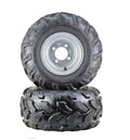Set of 2 WANDA ATV Golf Cart Tires & Wheels 18X9.5-8 4PR on 4x4" Silver Wheel