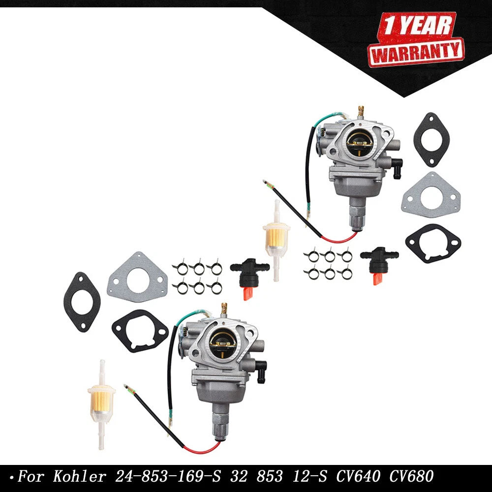 Carburetor Kit for Toro 74375 (32 853 12-S, 32 853 08-S) (2 Pack)