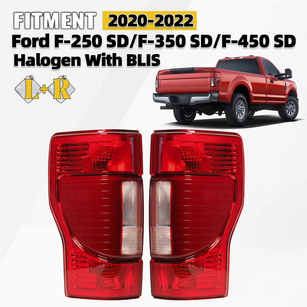 Halogen Tail Lights Pair for Ford F250 F350 F450 Super Duty (2020–2022)