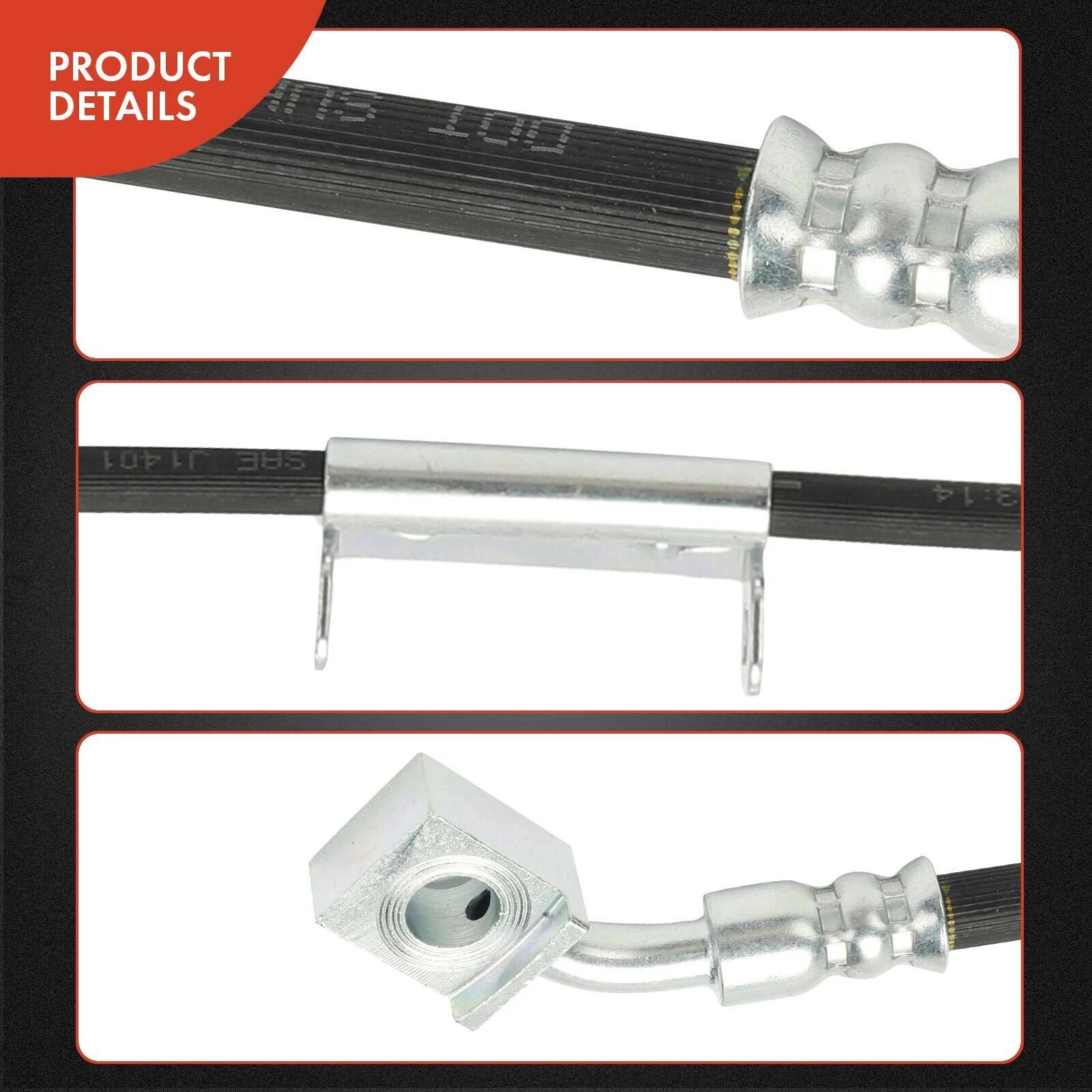 Front Left Brake Hydraulic Hose for Chevrolet Express 2500 3500 (2003–2018)