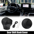 Gear Shift Knob Cover Trim for Toyota Sienna (2021–2022) w/ Black Stitches