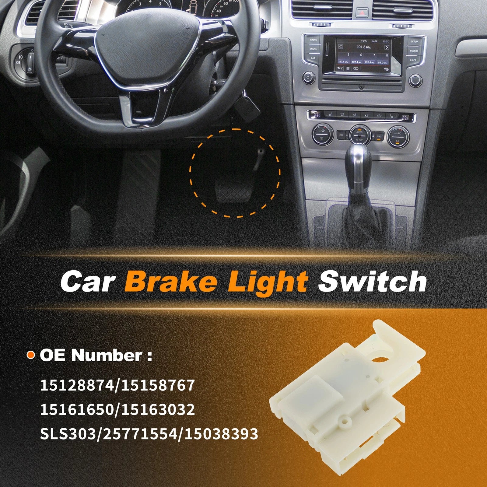 Brake Light Switch for Chevy Silverado 3500 (2001–2006) 15128874