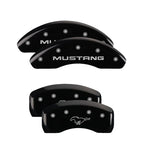 Front and Rear Black Pony Caliper Covers for 1997–1998 Ford Mustang (MGP)