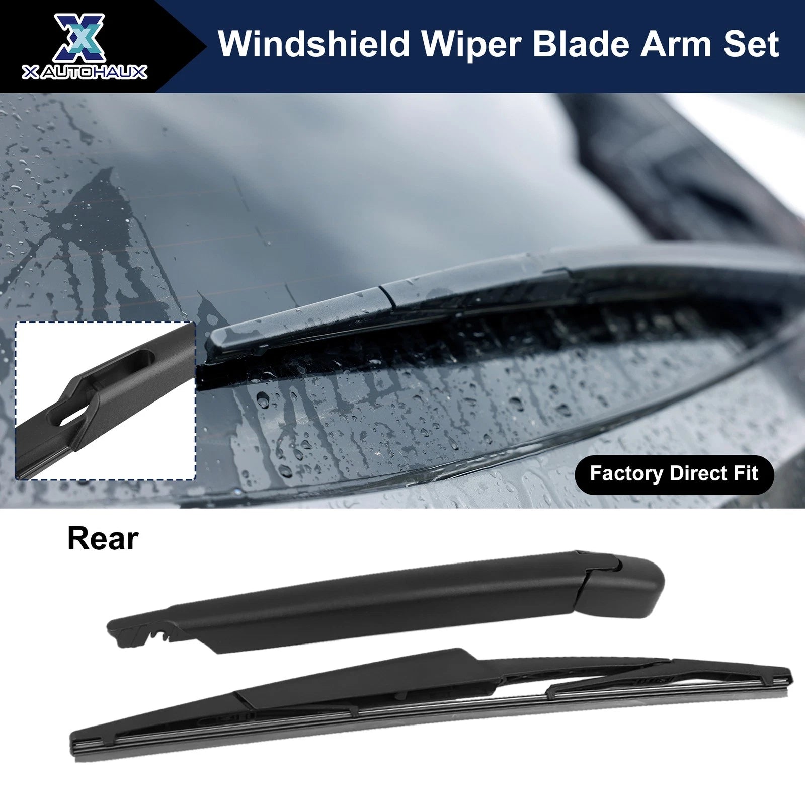 Set of 2 Rear Windshield Wiper Blade Arms for Kia Sedona (2009–2013)