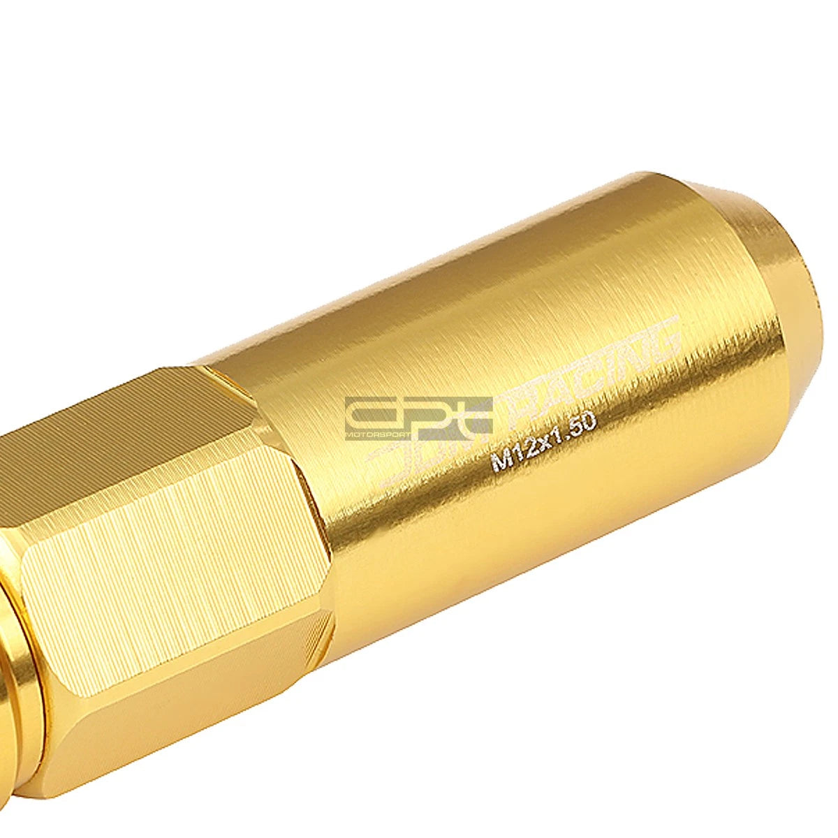 20x M12x1.5 107mm Tall Gold Aluminum Spiked Cap Lug Nuts + Adapter