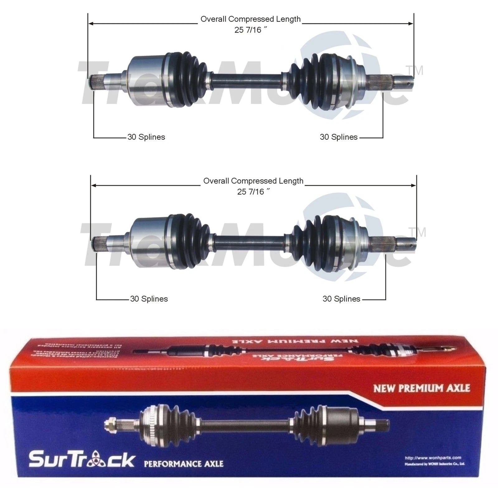 Set of 2 Front CV Axle Shaft Assemblies for Lexus GX470 Toyota 4Runner (2003–2009)