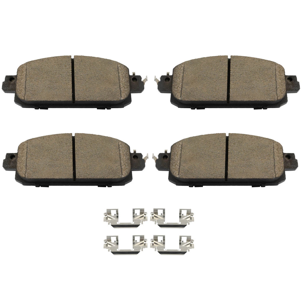 Set of 4 Front Ceramic Brake Pads for Nissan Kicks, Sentra