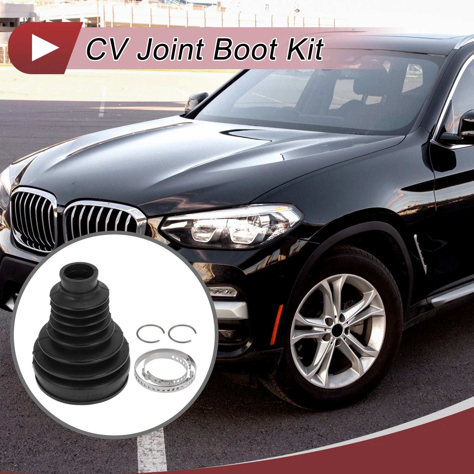 Inner CV Joint Boot Kit with Clamps for BMW X3 (2011–2017) - 31607620599