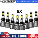 8X 9005 + H11 LED Headlight Combo for