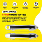 4X Exterior Door Handles for Hyundai Sonata (2006–2010) Black Chrome LH RH EPY