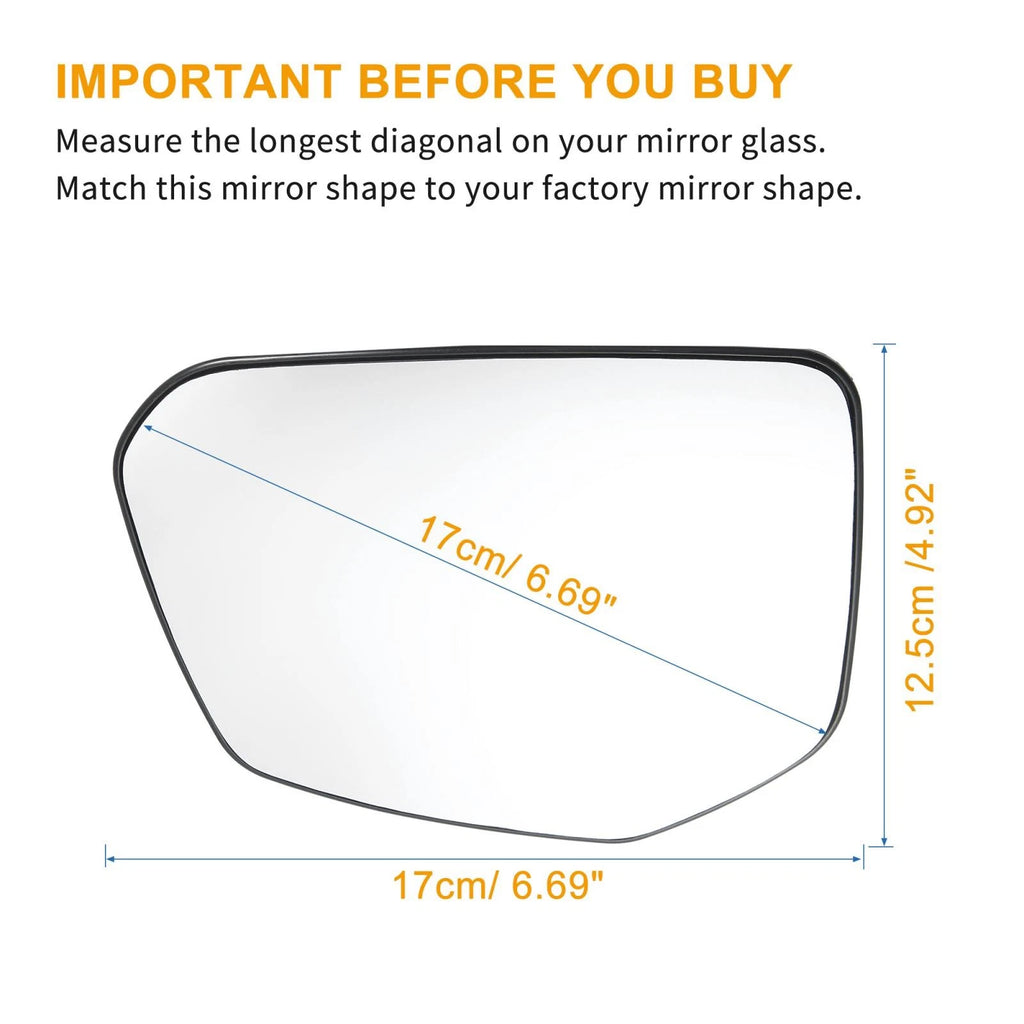 Heated Rearview Mirror Glass for Honda Civic (2016–2021) 76253TEAT01