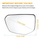 Heated Rearview Mirror Glass for Honda Civic (2016–2021) 76253TEAT01
