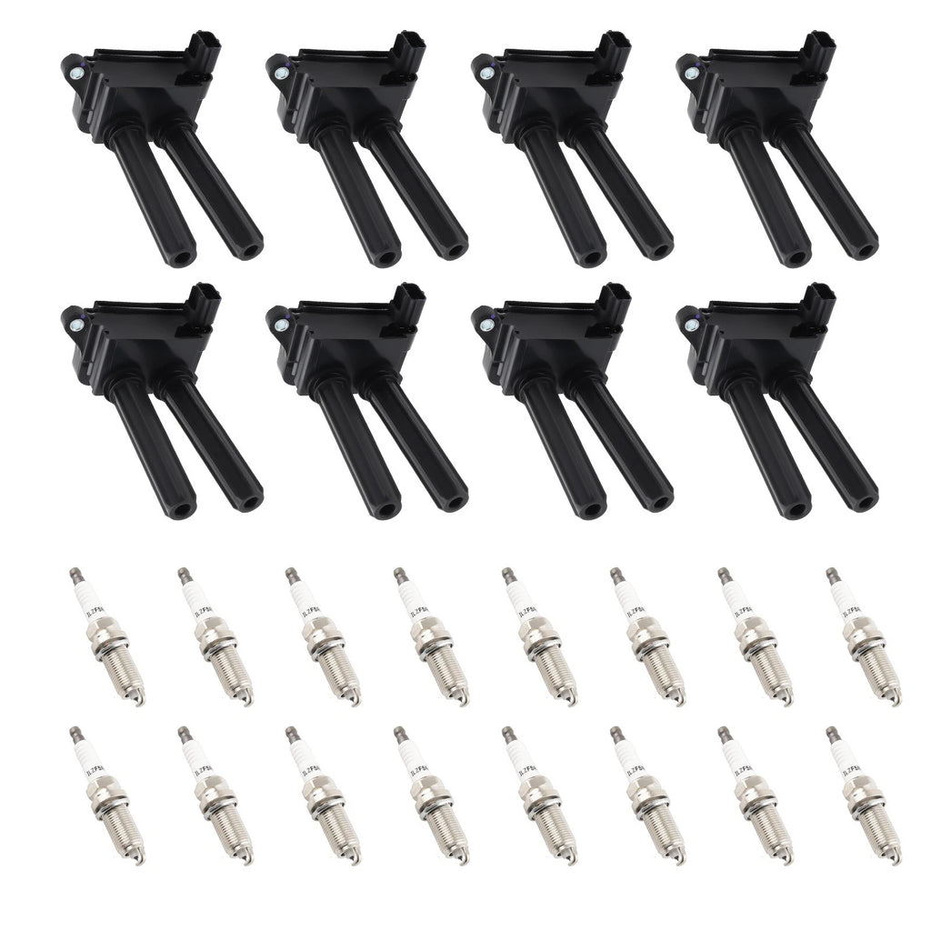 8X Ignition Coil + 16X Spark Plugs for Chrysler Dodge Charger Ram Jeep (2006–2021) UF504