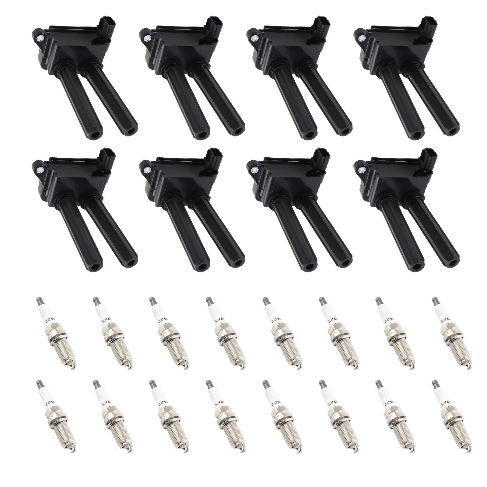8X Ignition Coil + 16X Spark Plugs for Chrysler Dodge Charger Ram Jeep (2006–2021) UF504