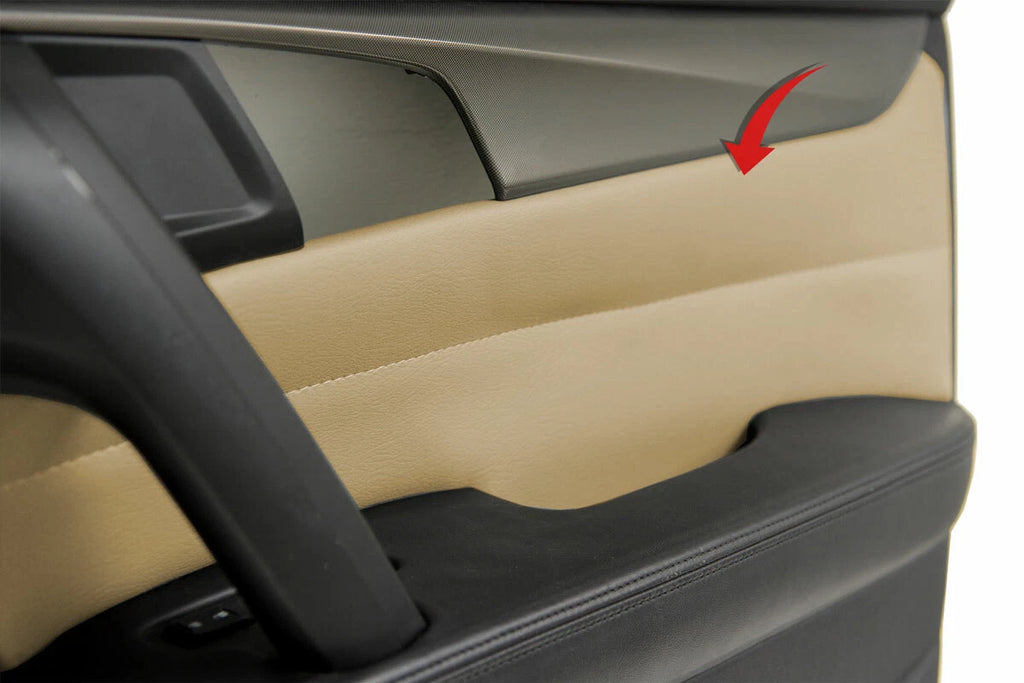 Front Right Door Panel Cover for Acura TL (2009–2014) Beige PVC Leather