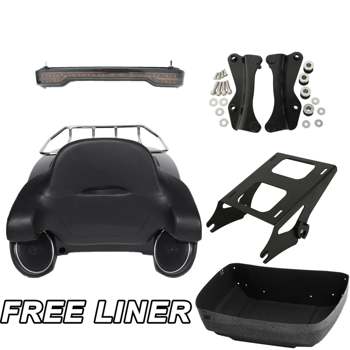 LED Light Rack Speakers Mount for Harley Touring (2014–2026)