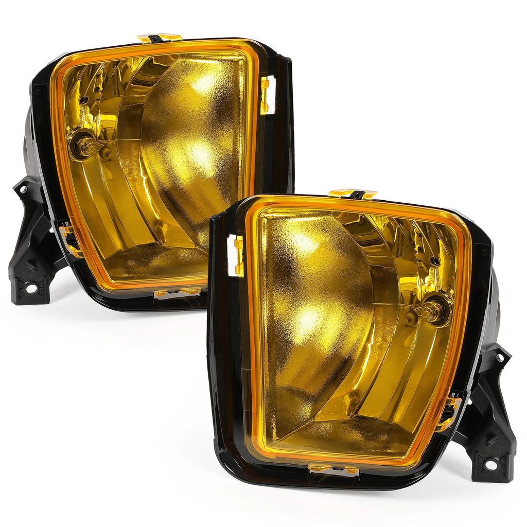 Set of 2 Amber Lens Fog Lights with Bulbs for Dodge Ram 1500 (2013–2018)