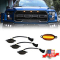 3Pcs Smoked 12-SMD Amber LED Front Grille Lights for Ford Raptor (2010–2014)