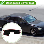 Dashboard Cover for Toyota Mark X 120 Series (2004–2009) Black Red Non-Slip