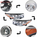 Halogen Headlight Assembly Pair for Toyota Highlander (2014–2016)