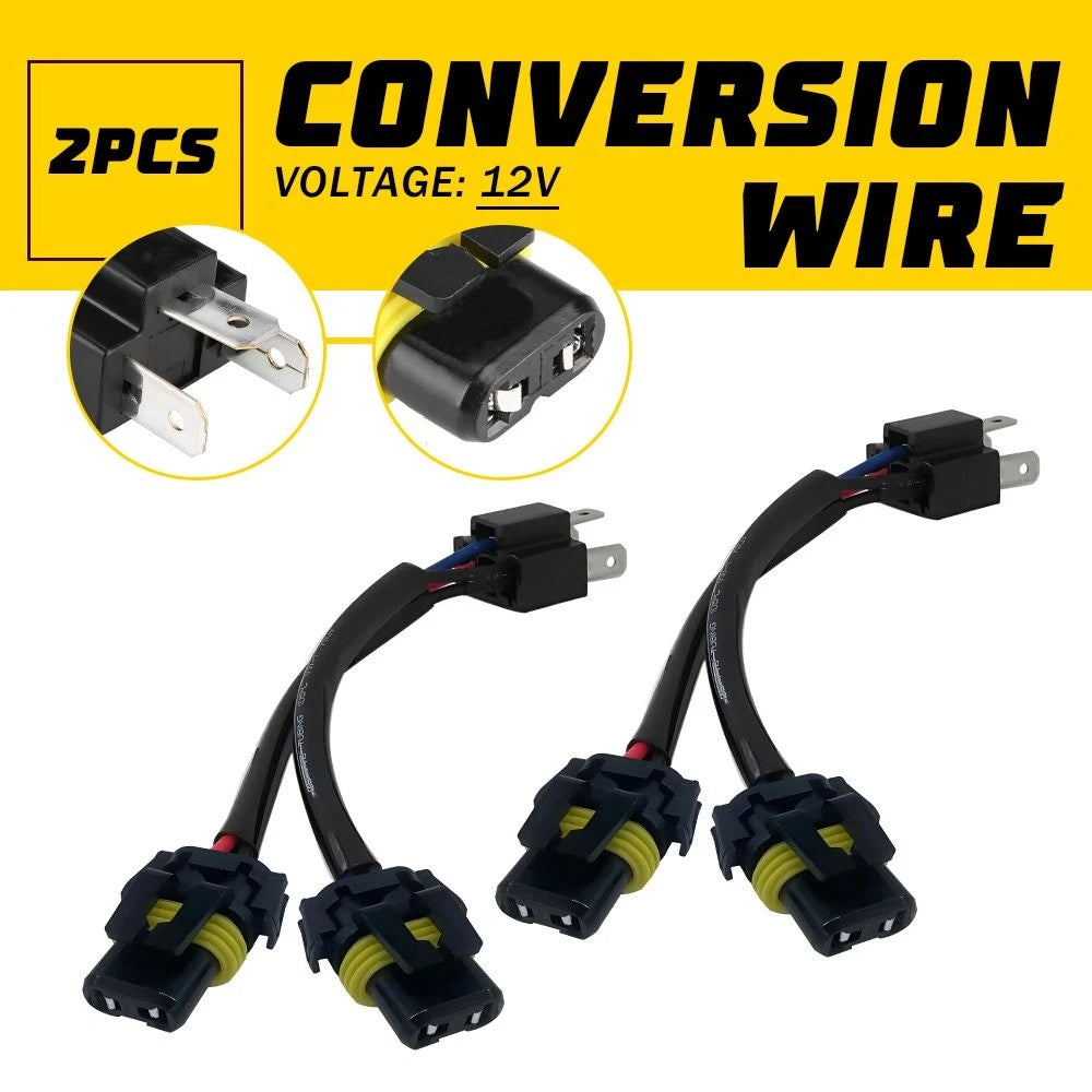 2X Conversion Wire Harness Adapter Plug for H6054 to 9005 9006