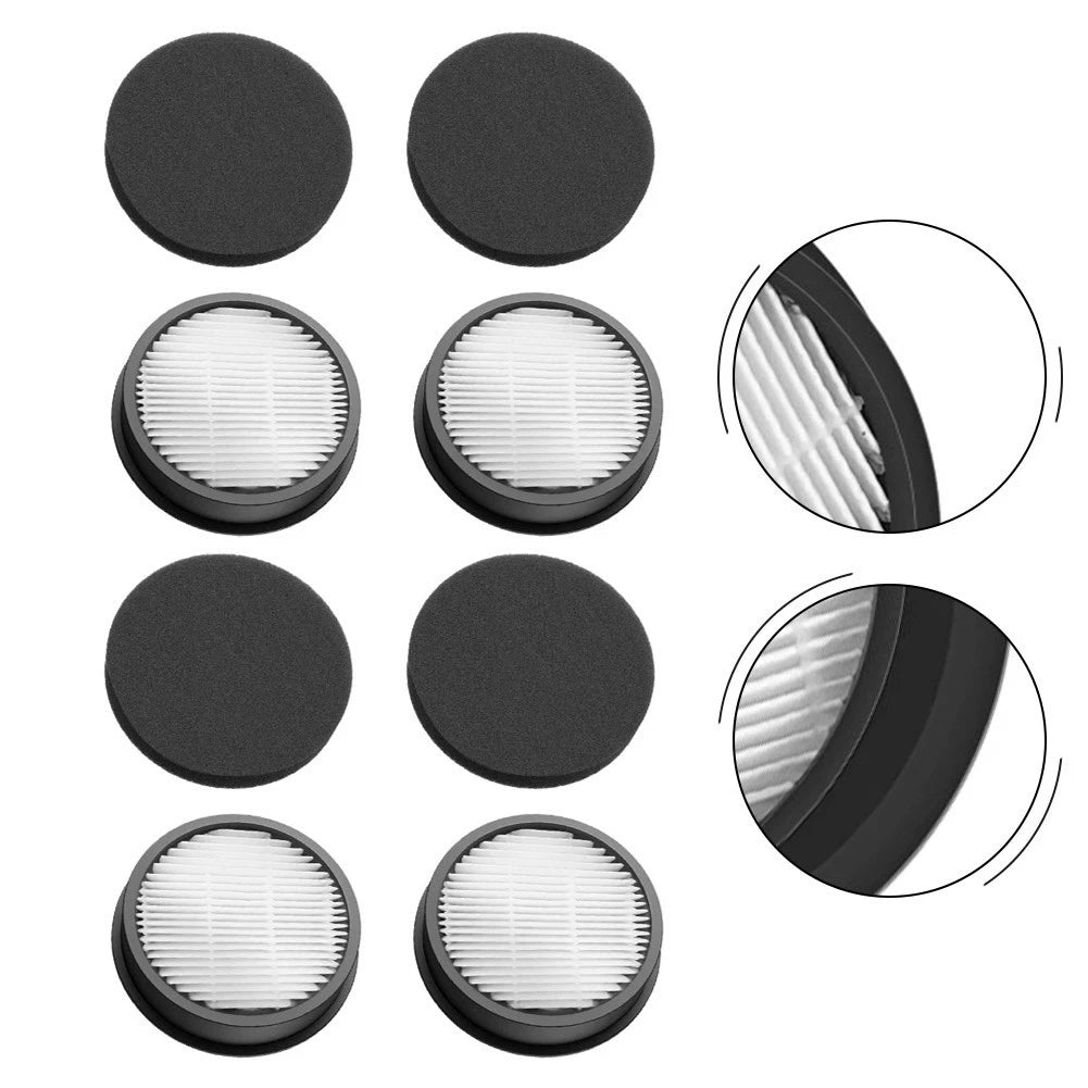 Set of 4 Filters with 4 Filter Pads for SMOTURE VAC01 VAC02 VC70 EC01