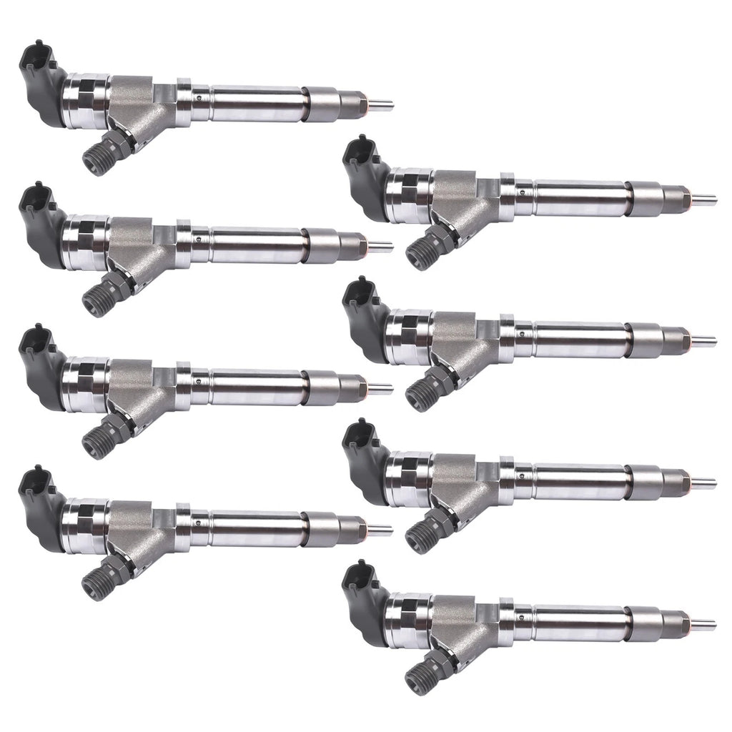 Set of 8 Diesel Fuel Injectors for GM Silverado 2500 3500 4500 (2007–2010)