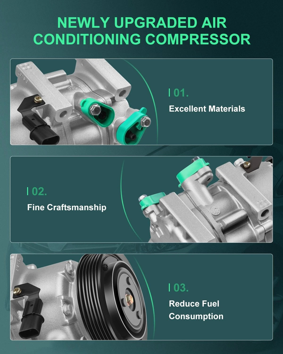 AC Compressor for Kia Optima (2013–2016) & Hyundai Sonata (2012–2014)