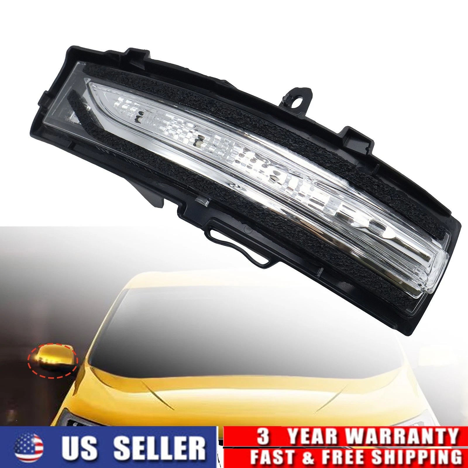 LED Mirror Mounted Turn Signal Light for Ford Edge (2015–2024) FT4Z13B375A