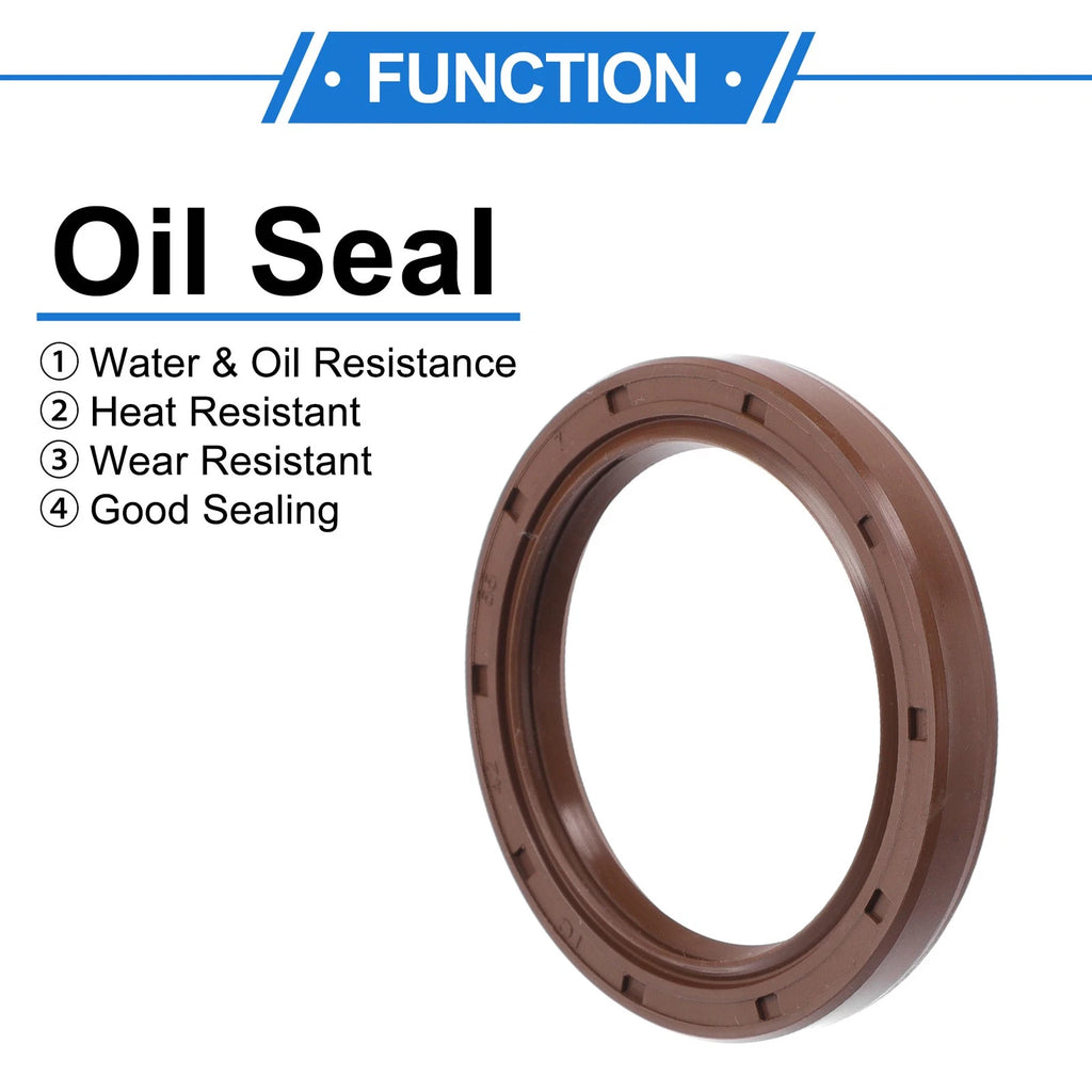 Set of 2 Oil Seal Rotary Shaft Seal FKM Rubber 42x55x7mm