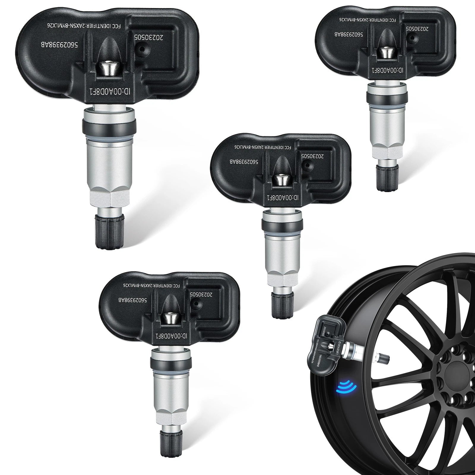 Auto Relearn TPMS Tire Pressure Sensor for Jeep Wrangler (1991–1995) Set of 4