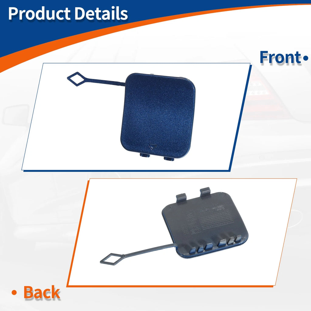 Rear Car Bumper Tow Hook Cover for BMW 530i 540i M5 (2017–2021) No. 51127475589 Quantum Blue