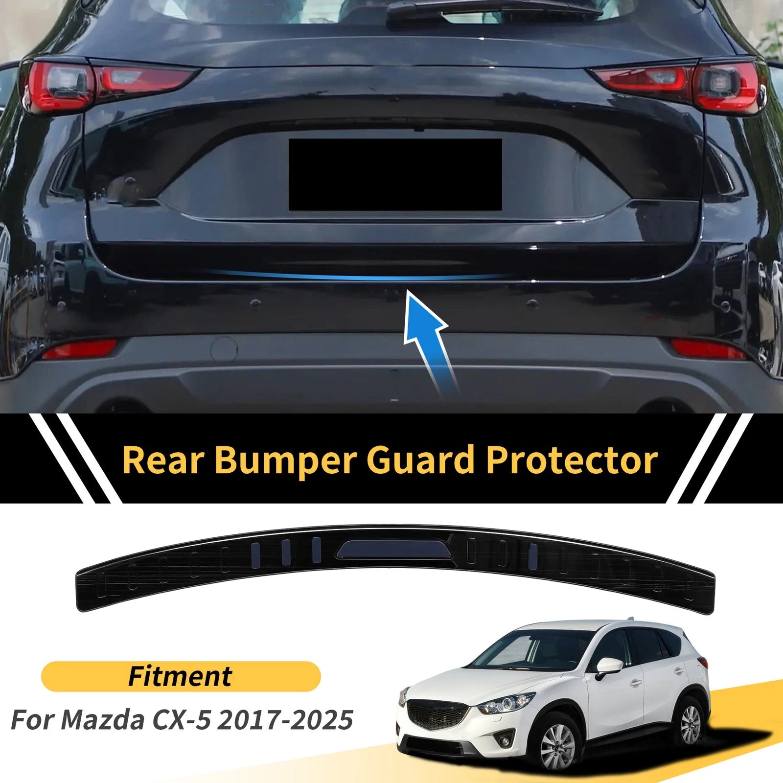 Bumper Guards for Mazda CX-5 (2017–2025) Titanium Tone 1 Pc