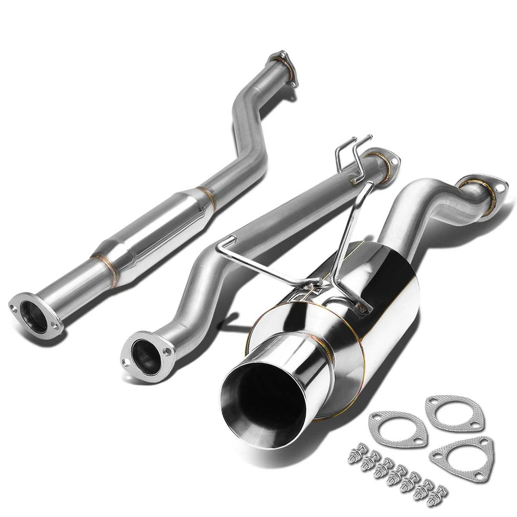 4" Rolled Muffler Tip Catback Exhaust System for Honda Civic Si (2002–2005)