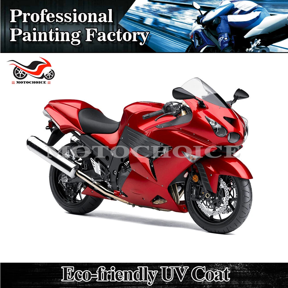 ABS Injection Bodywork Fairing Kit for Kawasaki Ninja ZX14R (2006–2011) Red