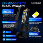 2X NOVSIGHT 9012/HIR2 LED Headlight Bulbs Kit for Dodge Fiat 500 GMC (2012–2023)