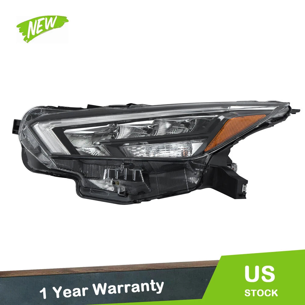 LED Headlight Assembly for Nissan Versa (2020–2021) - Clear Lens, Chrome
