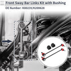 Set of 2 Front Stabilizer Bar Links with Bushings for Mazda 3 (2004–2009) No.K80235