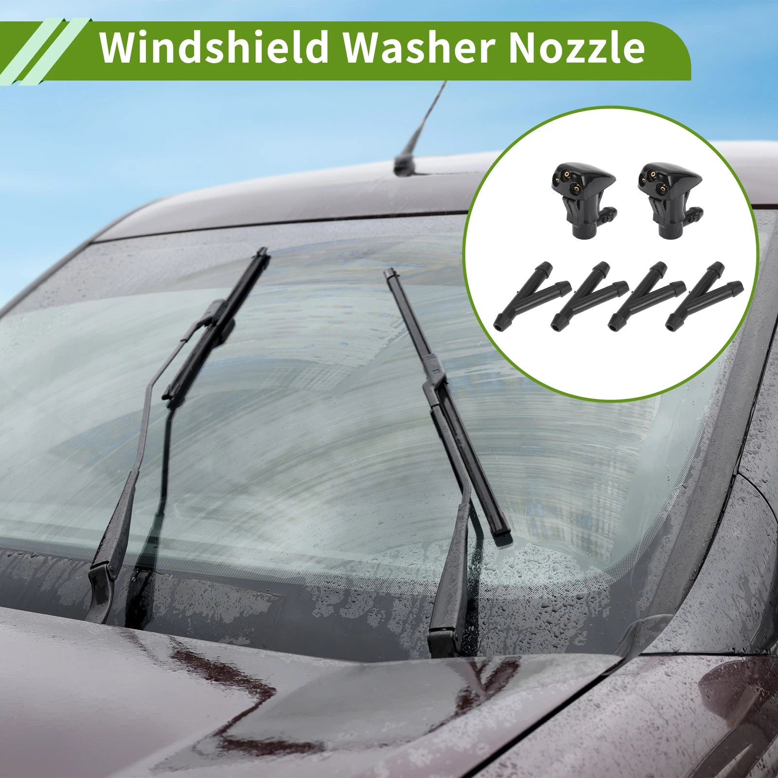 Windshield Washer Nozzle with Hose Connector for Hyundai (No. 986302E100)